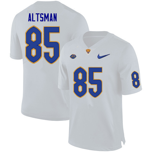 Men #85 Josh Altsman Pitt Panthers College Football Jerseys Sale-White